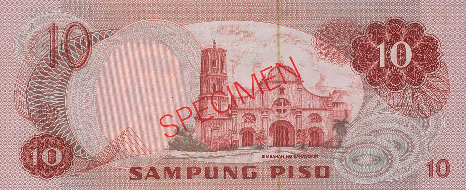 Philippines 10 1970 UNC P-154/s [Specimen]